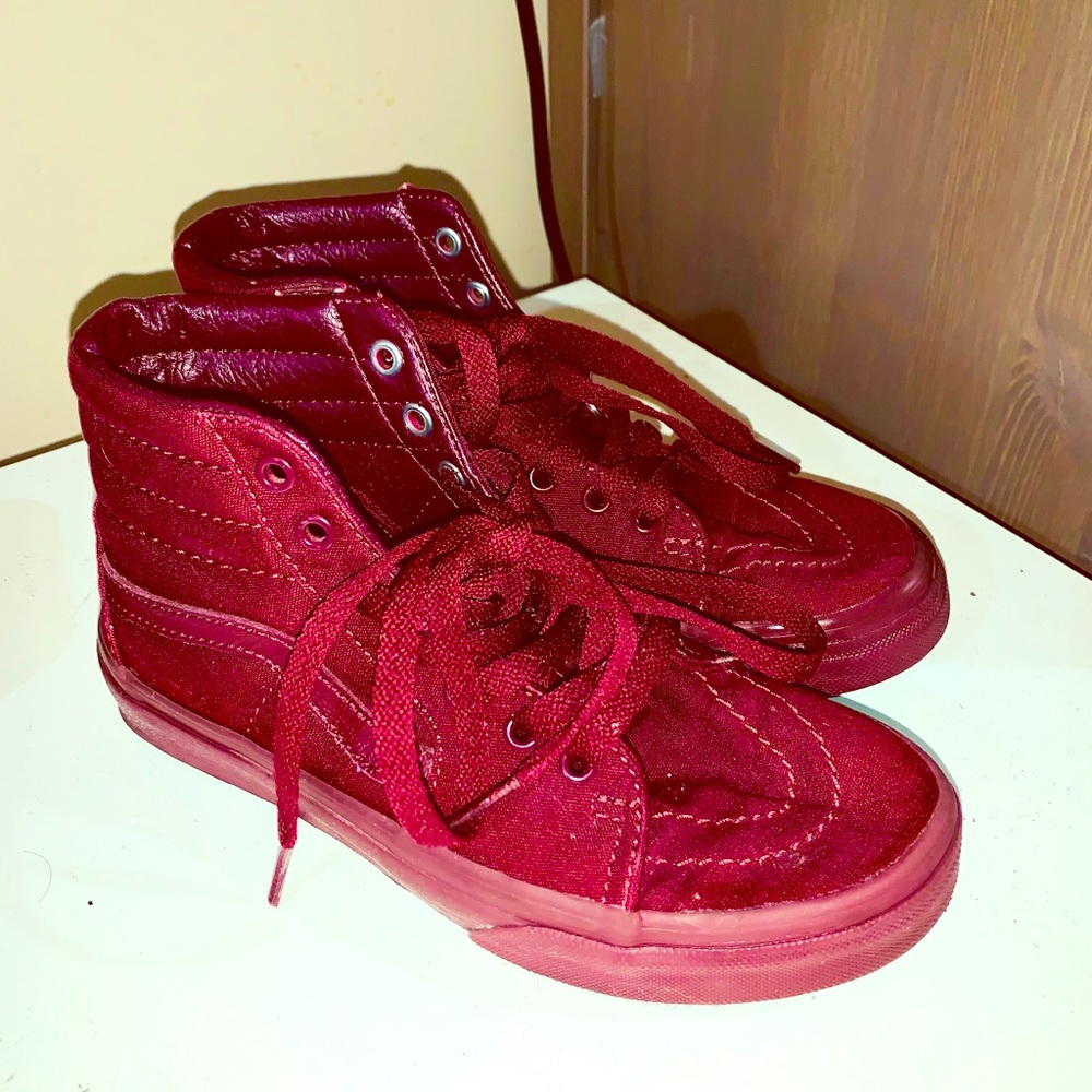 Kids windsor wine (Burgundy) SK8- HI vans size 3.5